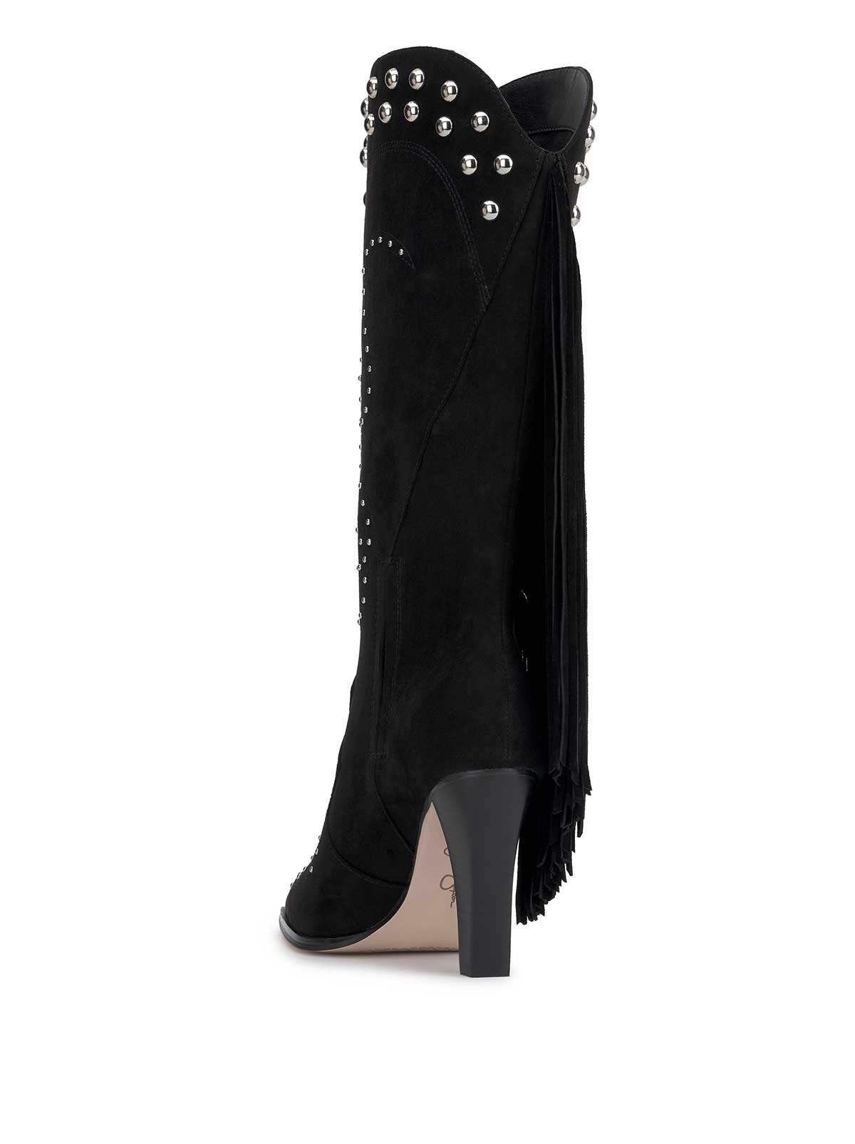 Jessica Simpson Women Rosera Studded Fringe Boot in Black