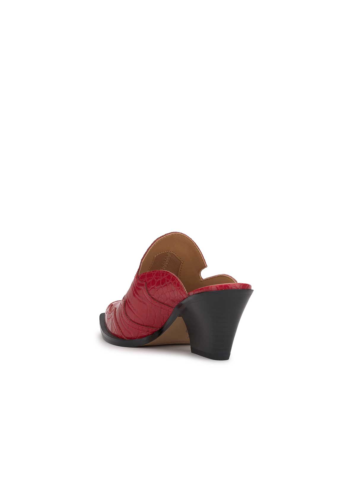 Jessica Simpson Women Zurina Heeled Mule in Red Muse