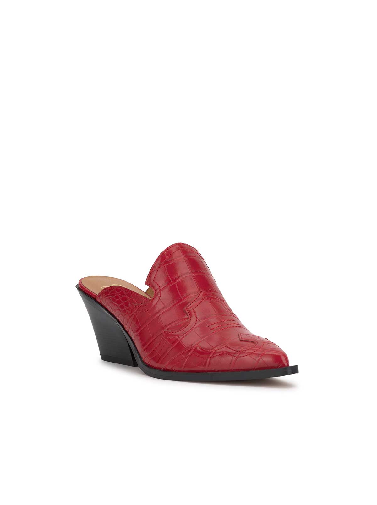 Jessica Simpson Women Zurina Heeled Mule in Red Muse