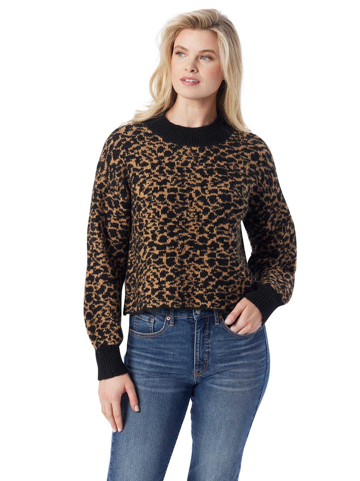 Jessica Simpson Women Portia Sweater in Honey Gold Combo