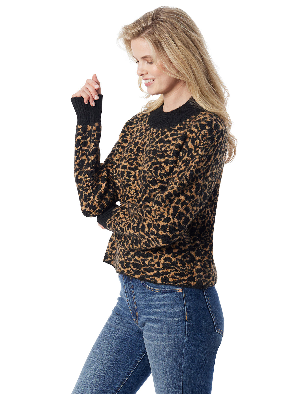 Jessica Simpson Women Portia Sweater in Honey Gold Combo