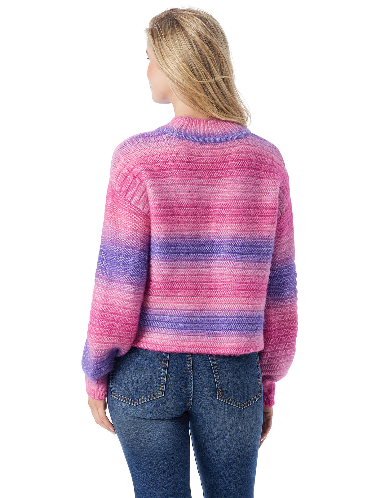 Jessica Simpson Women Portia Sweater in Royal Purple Combo