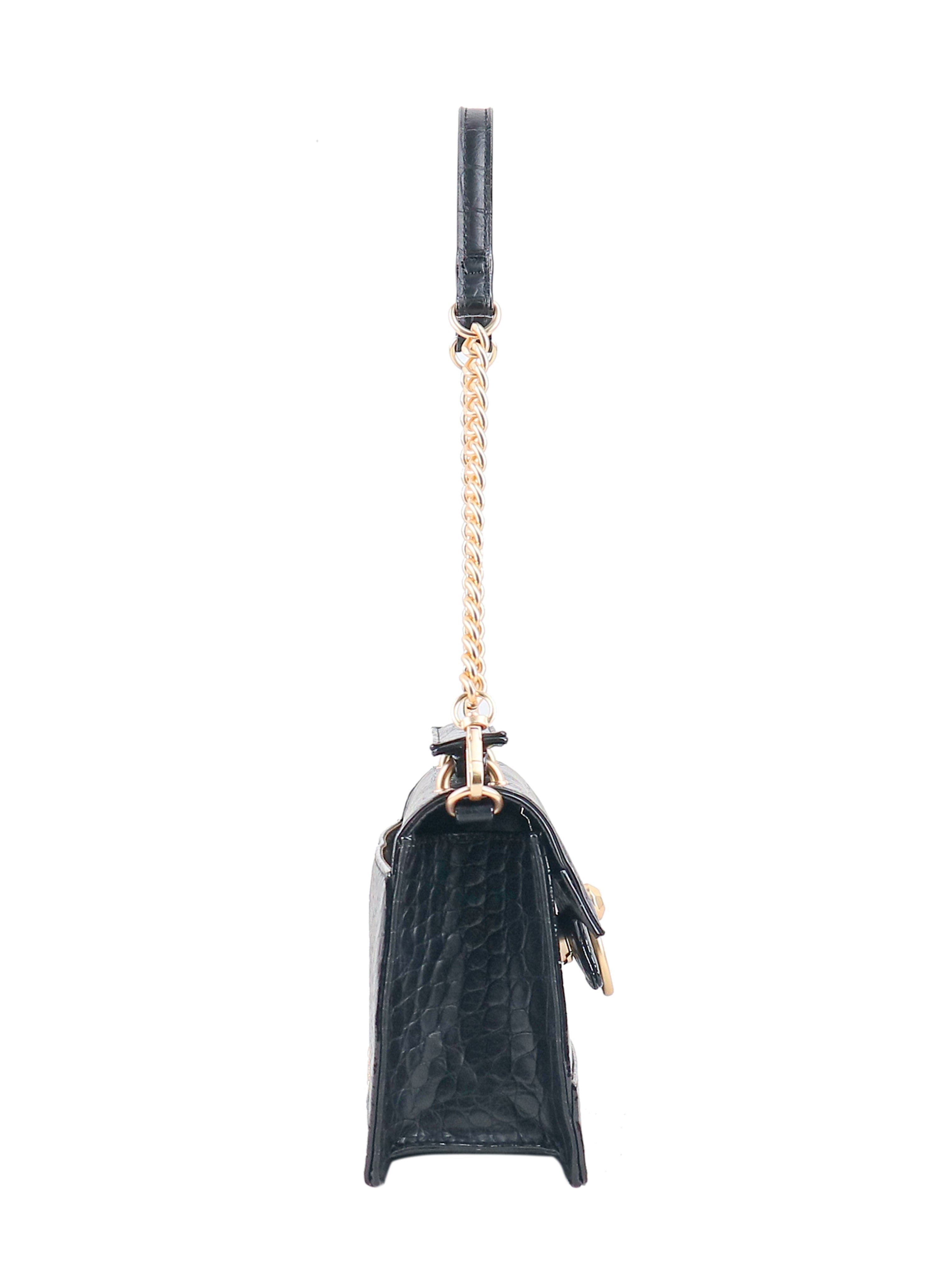 Jessica Simpson Accessories Brooke Clutch in Black Croco