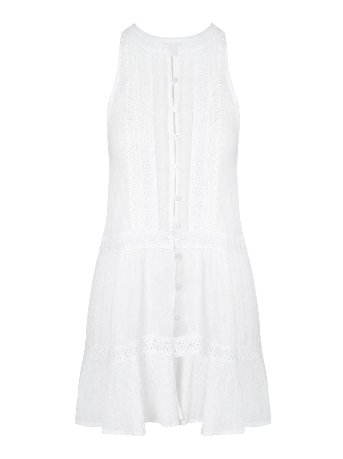 Jessica Simpson Women Boho Jacquard Cover Up in White