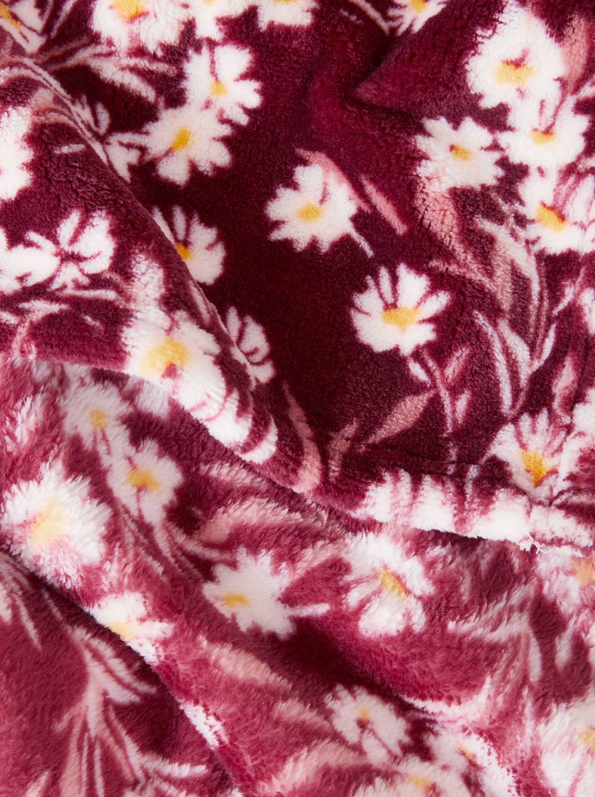 Jessica Simpson Home Wildflower Park Plush Throw in Wine Red