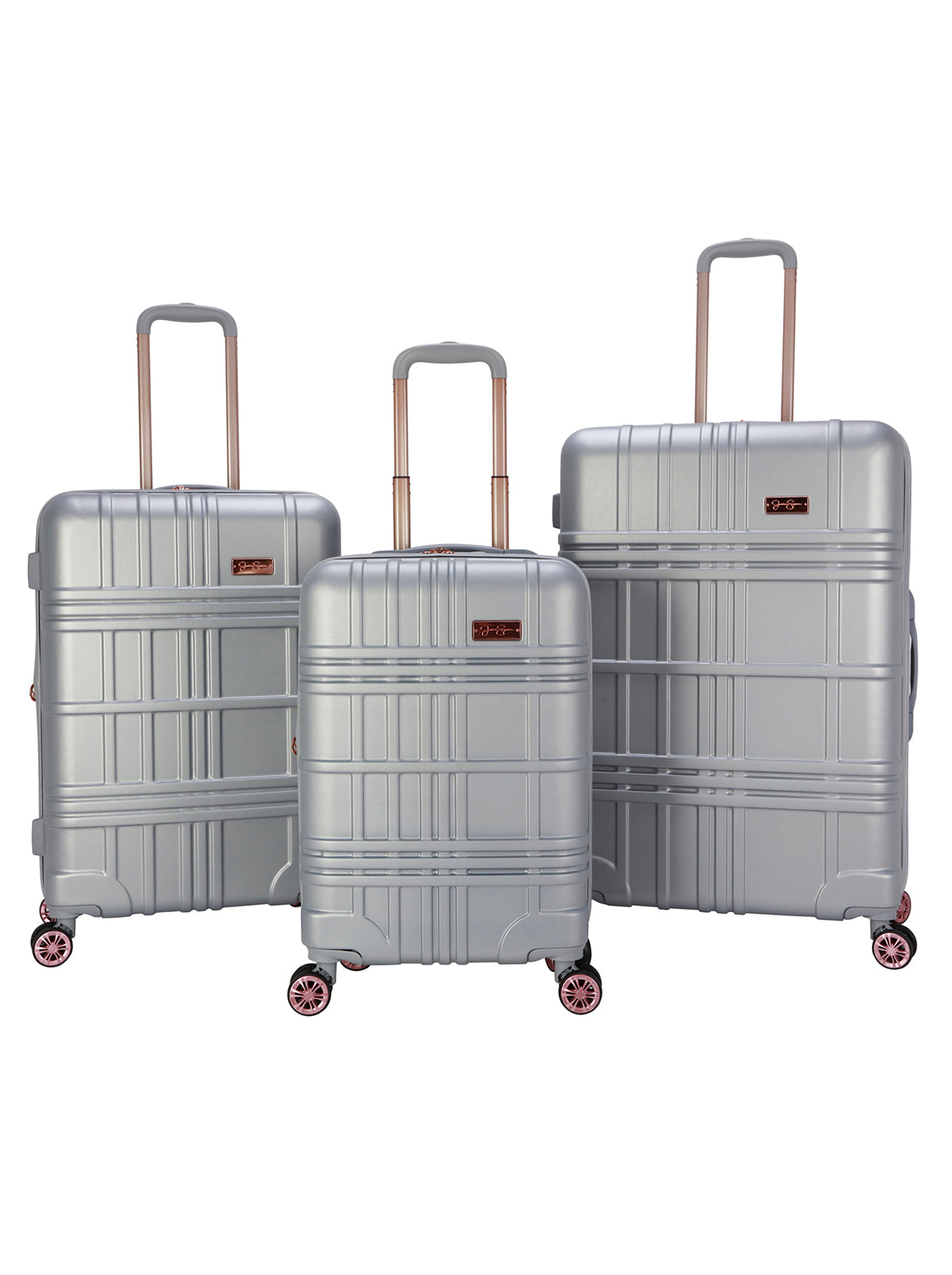 Jessica Simpson Home Jewel Plaid Luggage Collection in Silver