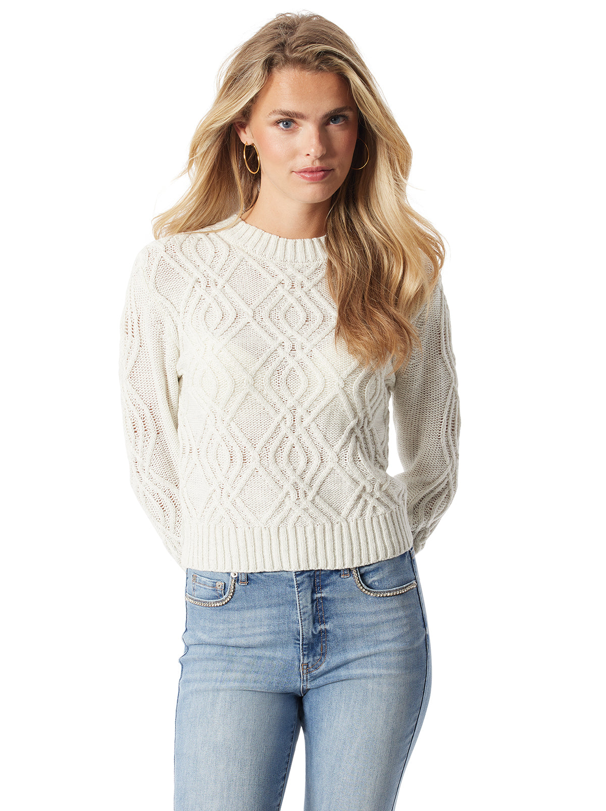Jessica Simpson Women Ayaan Sweater in Gardenia