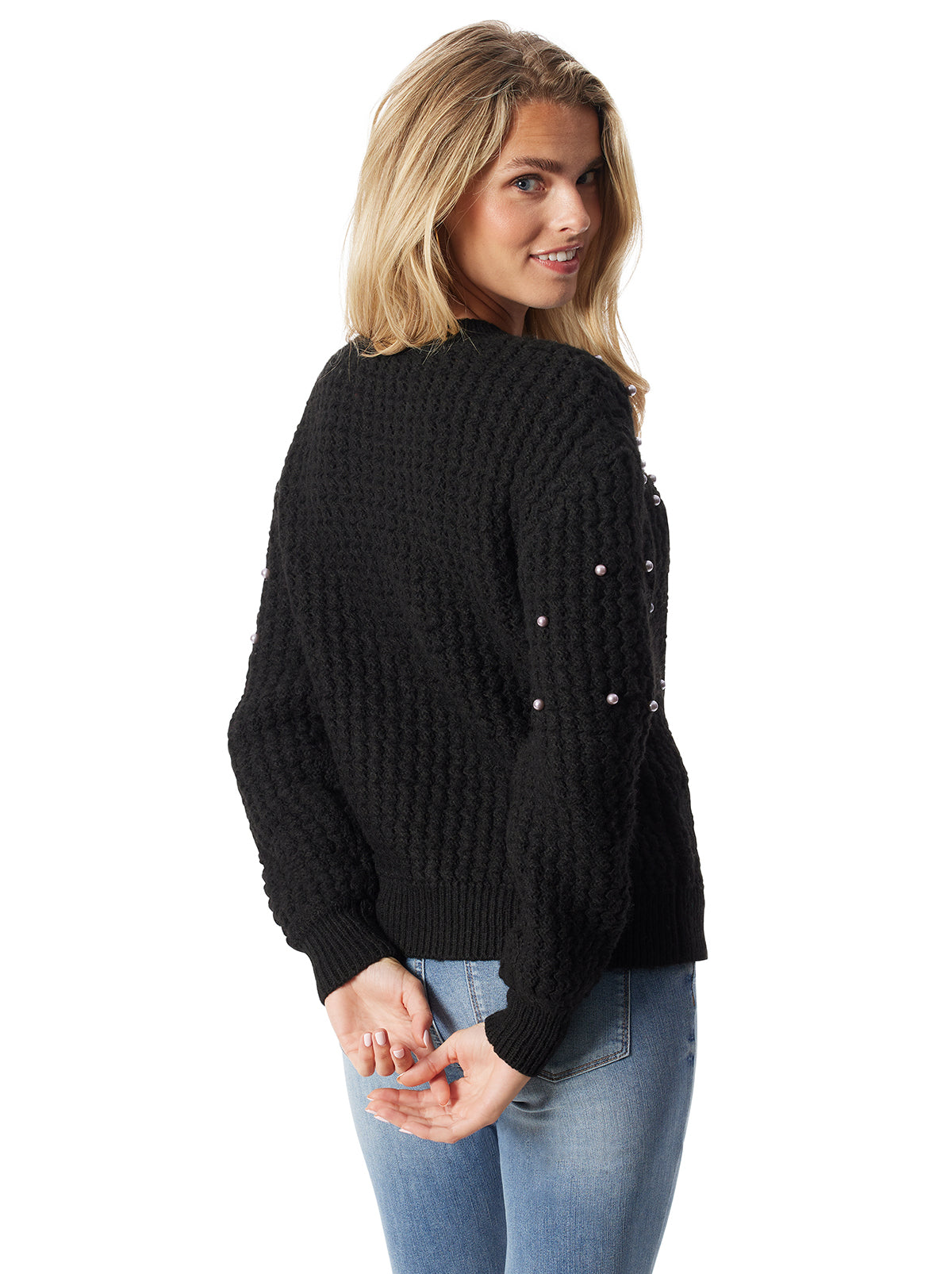 Jessica Simpson Women Kamari Sweater in Black