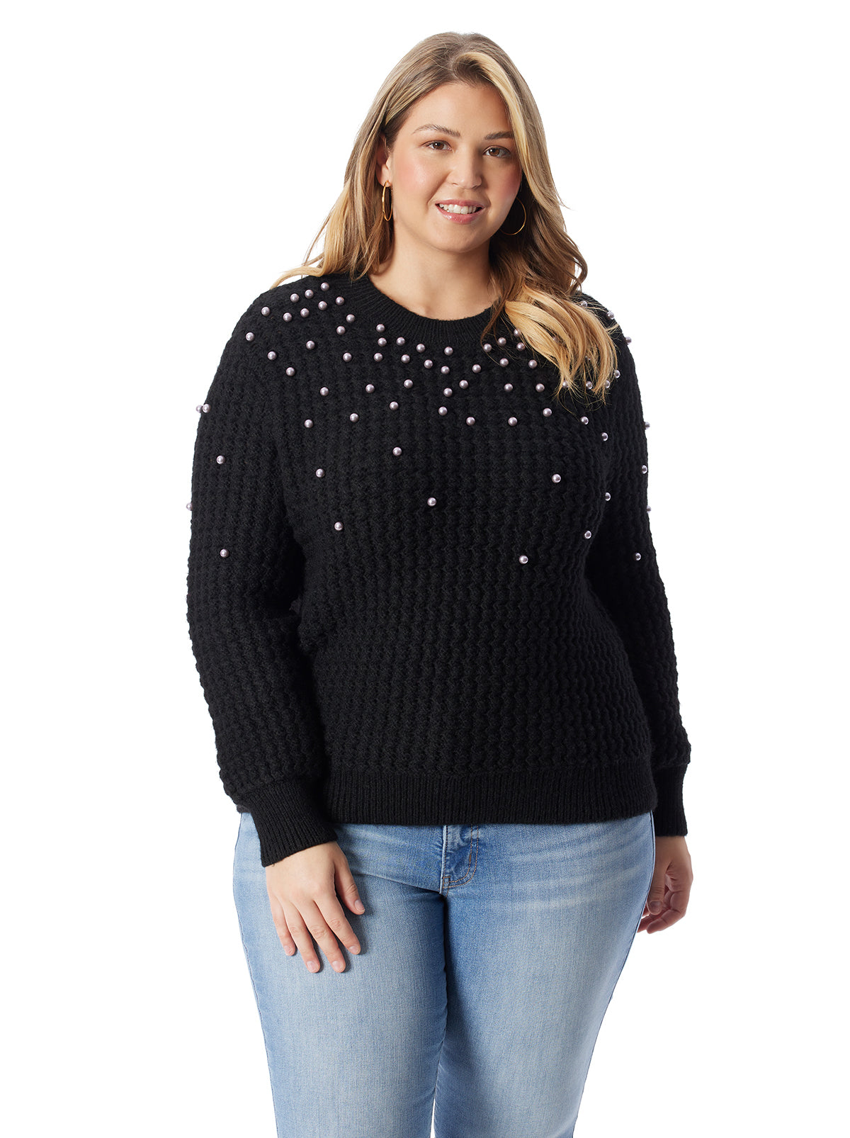 Jessica Simpson Women Kamari Sweater in Black