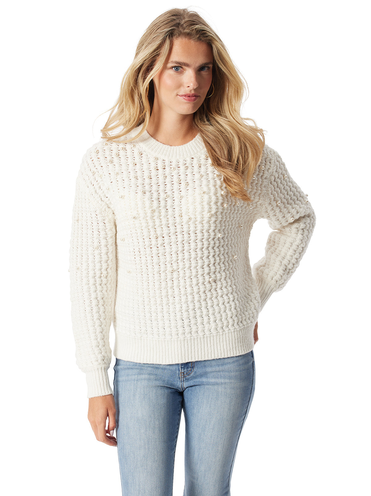 Jessica Simpson Women Kamari Sweater in Gardenia