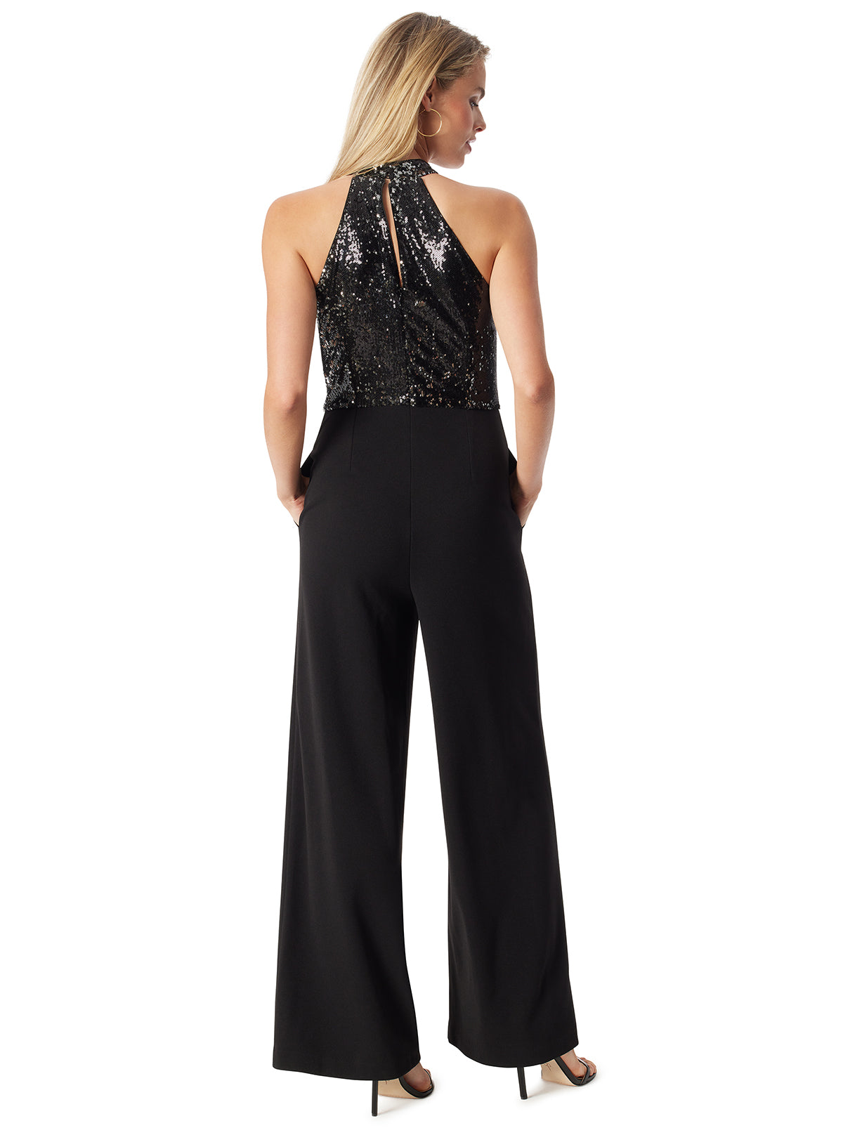 Jessica Simpson Women Tola Jumpsuit in Black