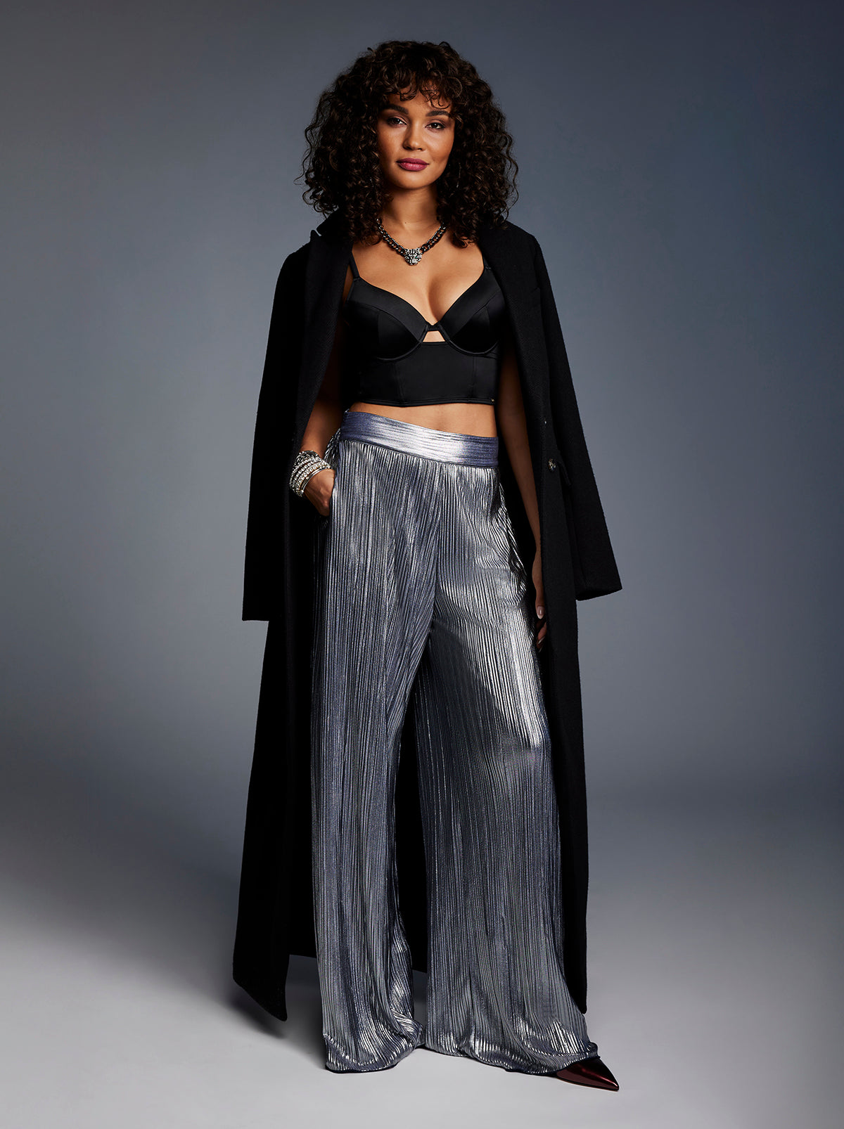 Jessica Simpson Women Adaeze Wide Leg Pant in Peacoat