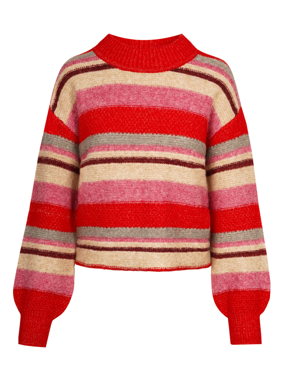 Jessica Simpson Women Portia Sweater in Goji Berry Stripe
