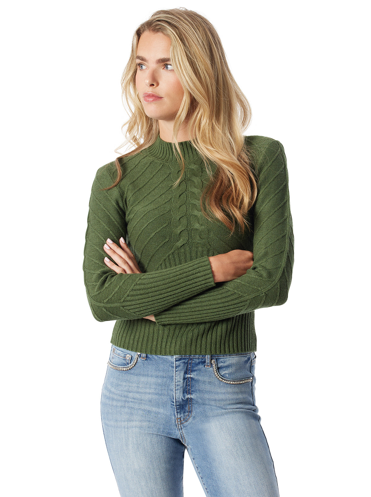 Jessica Simpson Women Adena Sweater in Black Forest