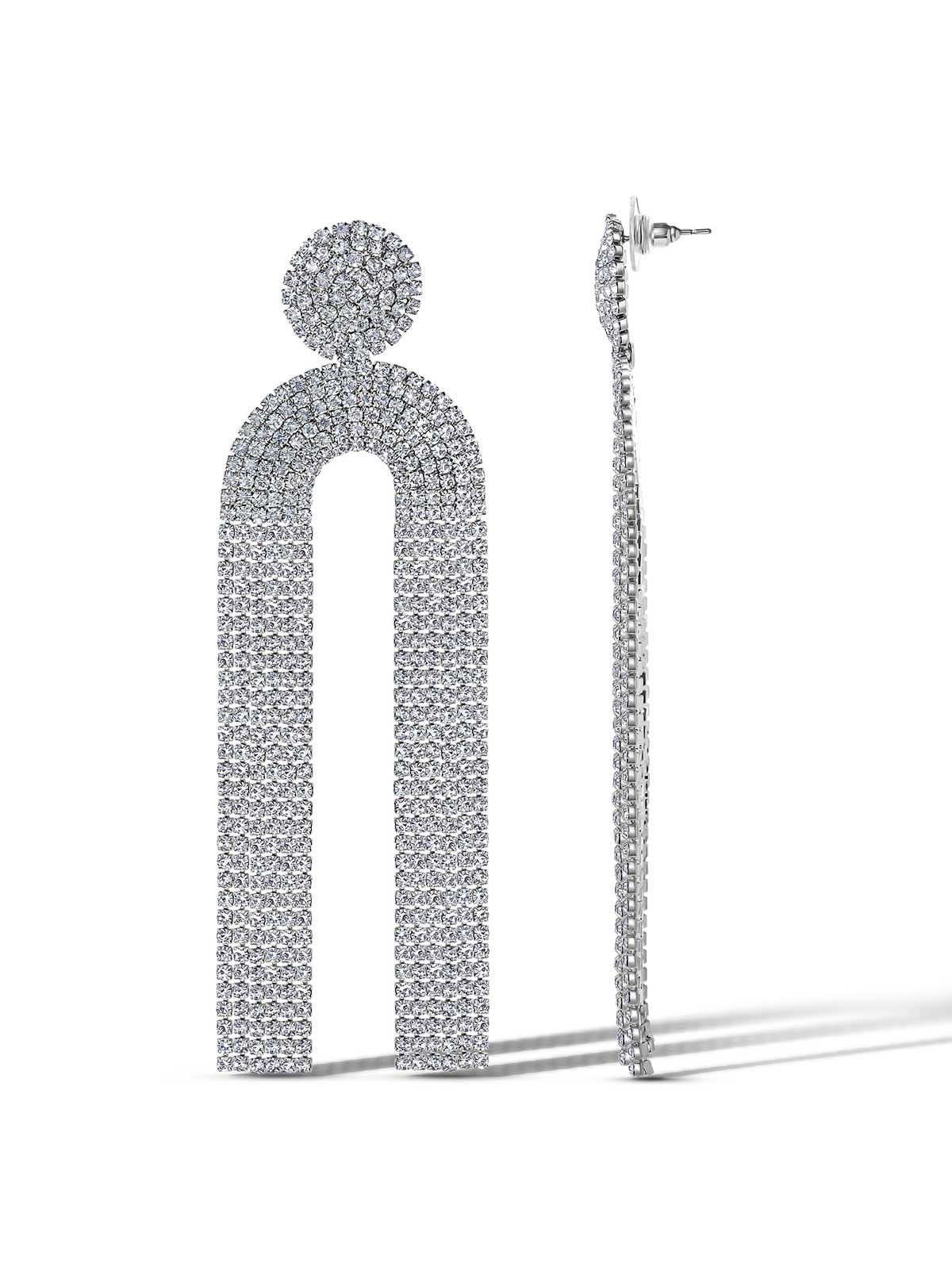 Jessica Simpson Accessories Pave Tassel Earring