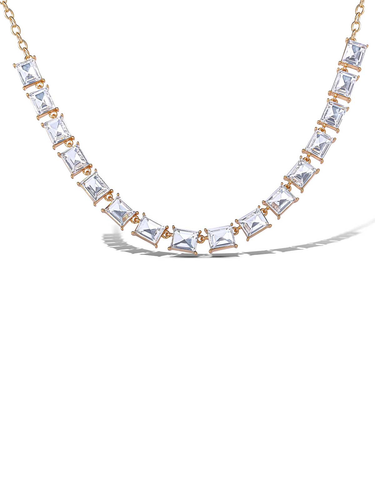 Jessica Simpson Accessories Crystal Stone Frontal Necklace