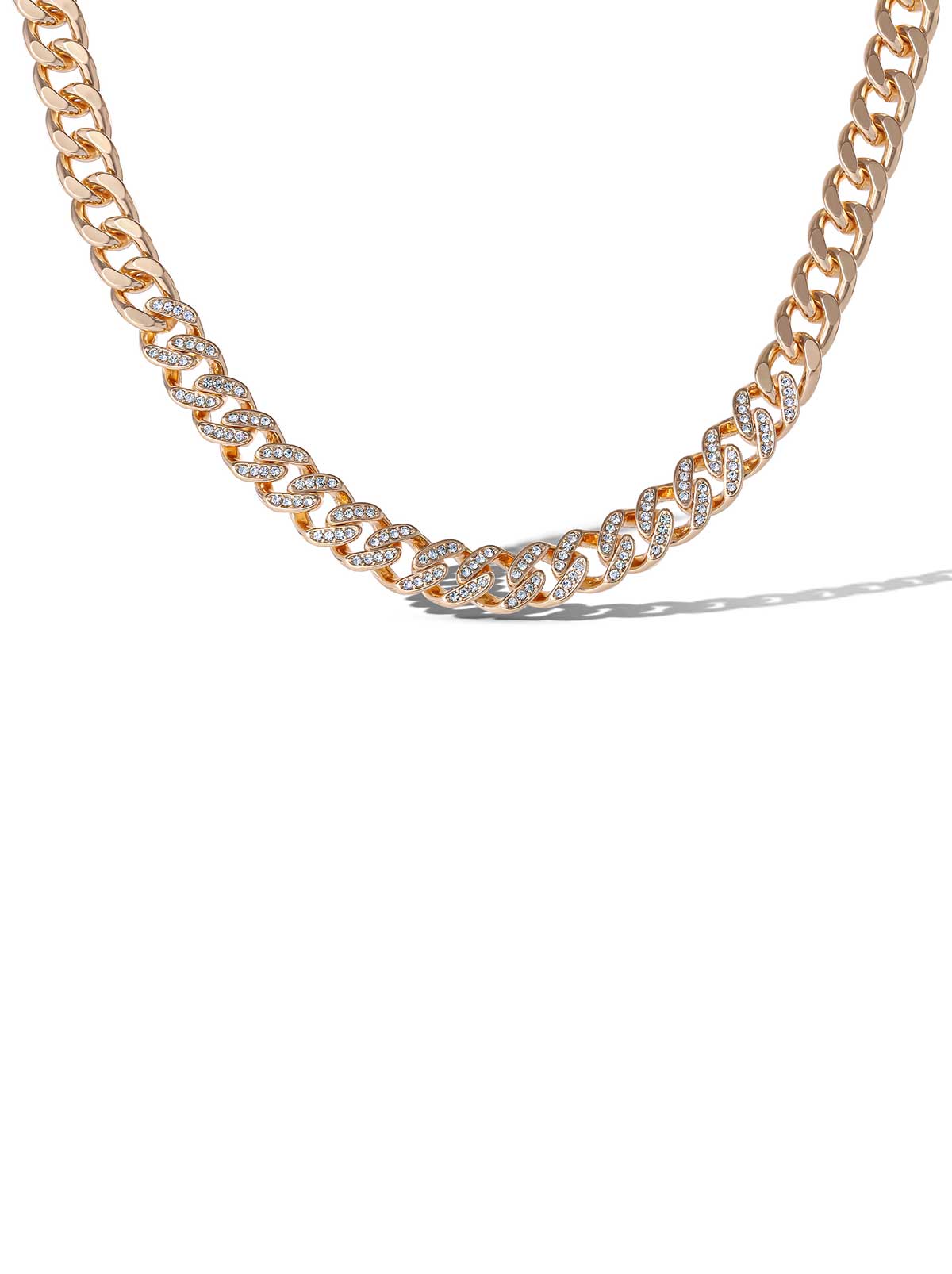 Jessica Simpson Accessories Pave Curb Chain Necklace