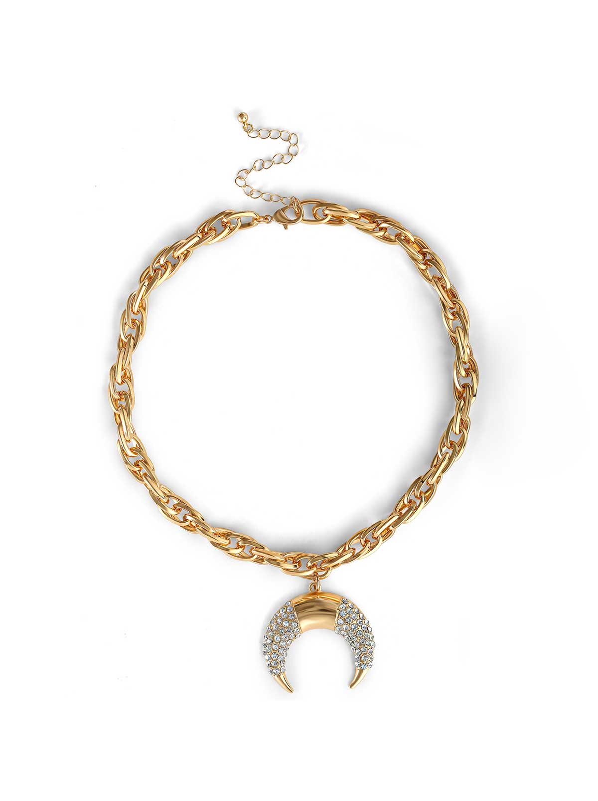 Jessica Simpson Accessories Pave Horn Necklace