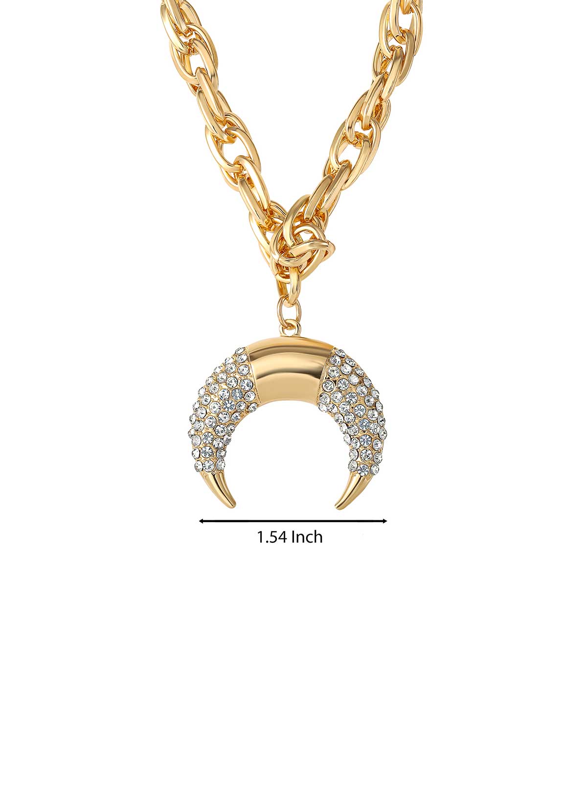 Jessica Simpson Accessories Pave Horn Necklace
