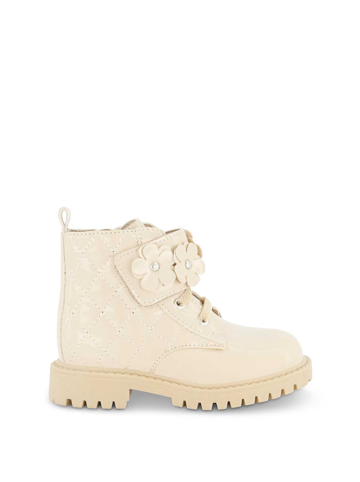 Jessica Simpson Women Toddler Daria Flower Moto Boot in Sand