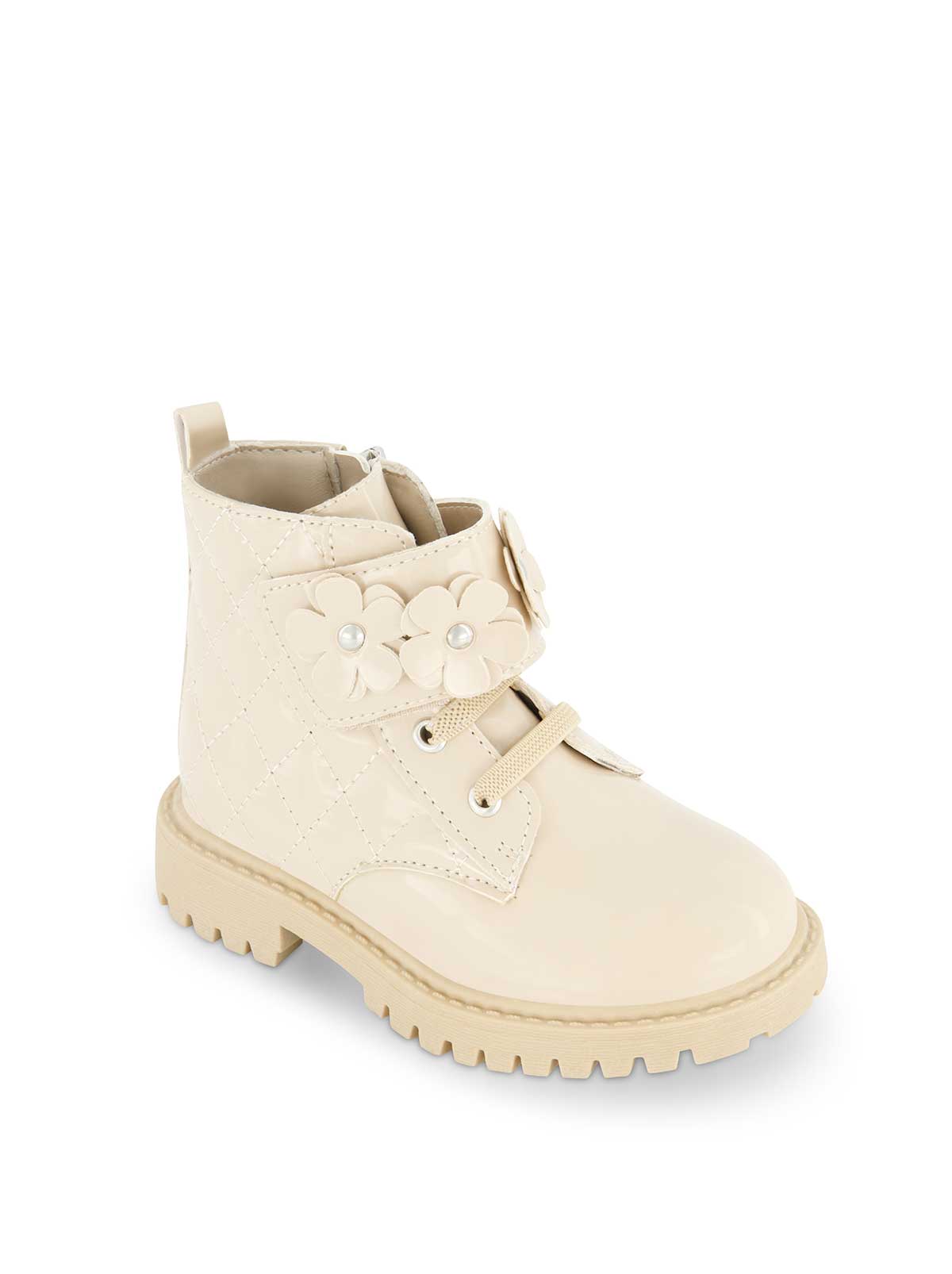 Jessica Simpson Women Toddler Daria Flower Moto Boot in Sand