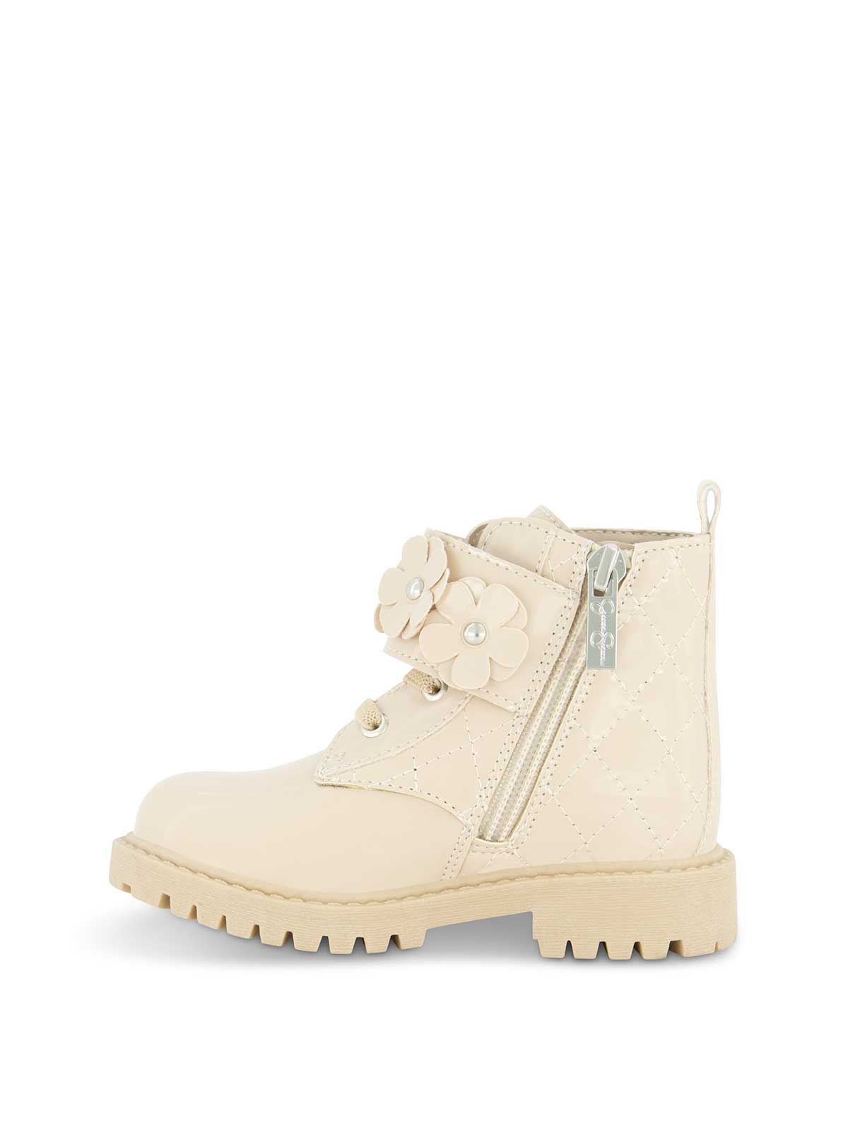 Jessica Simpson Women Toddler Daria Flower Moto Boot in Sand