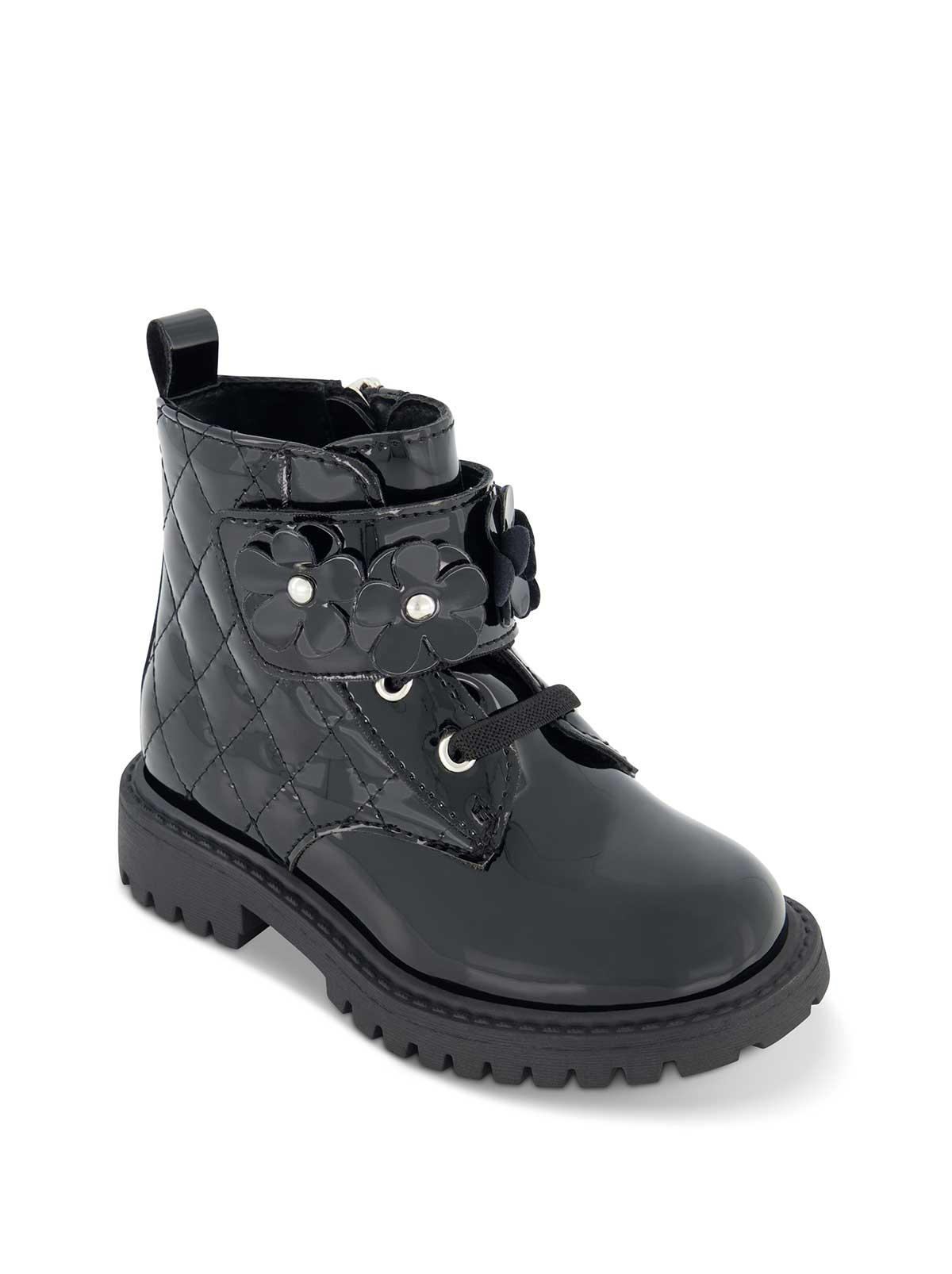 Jessica Simpson Women Toddler Daria Flower Moto Boot in Black