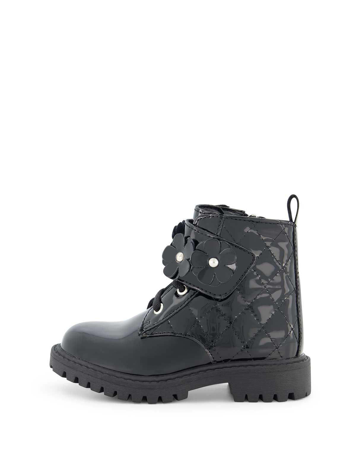 Jessica Simpson Women Toddler Daria Flower Moto Boot in Black