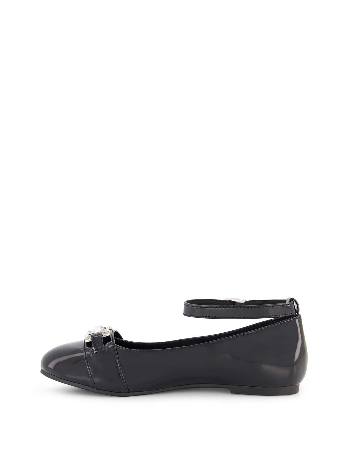 Jessica Simpson Women Little Girls' Amy Double Buckle Ballet Shoe in Black