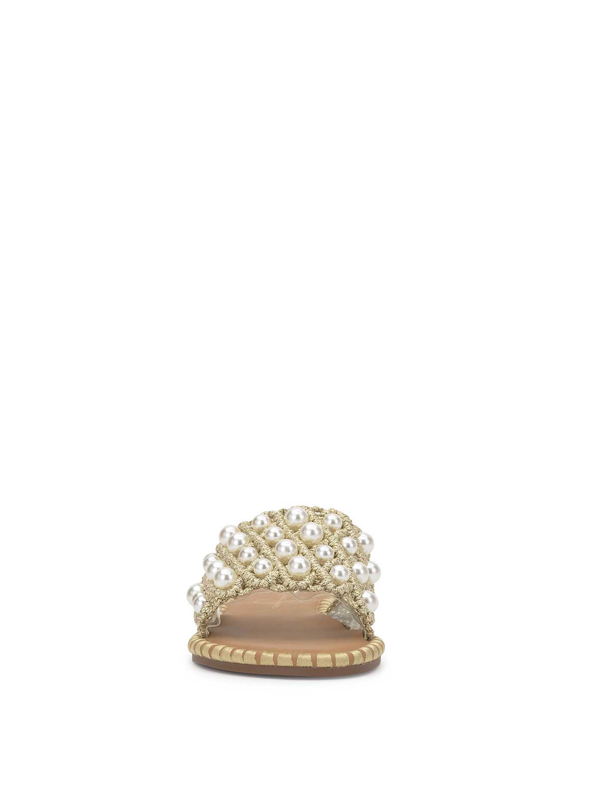 Jessica Simpson Women Brennara Flat Sandal in Soft Gold