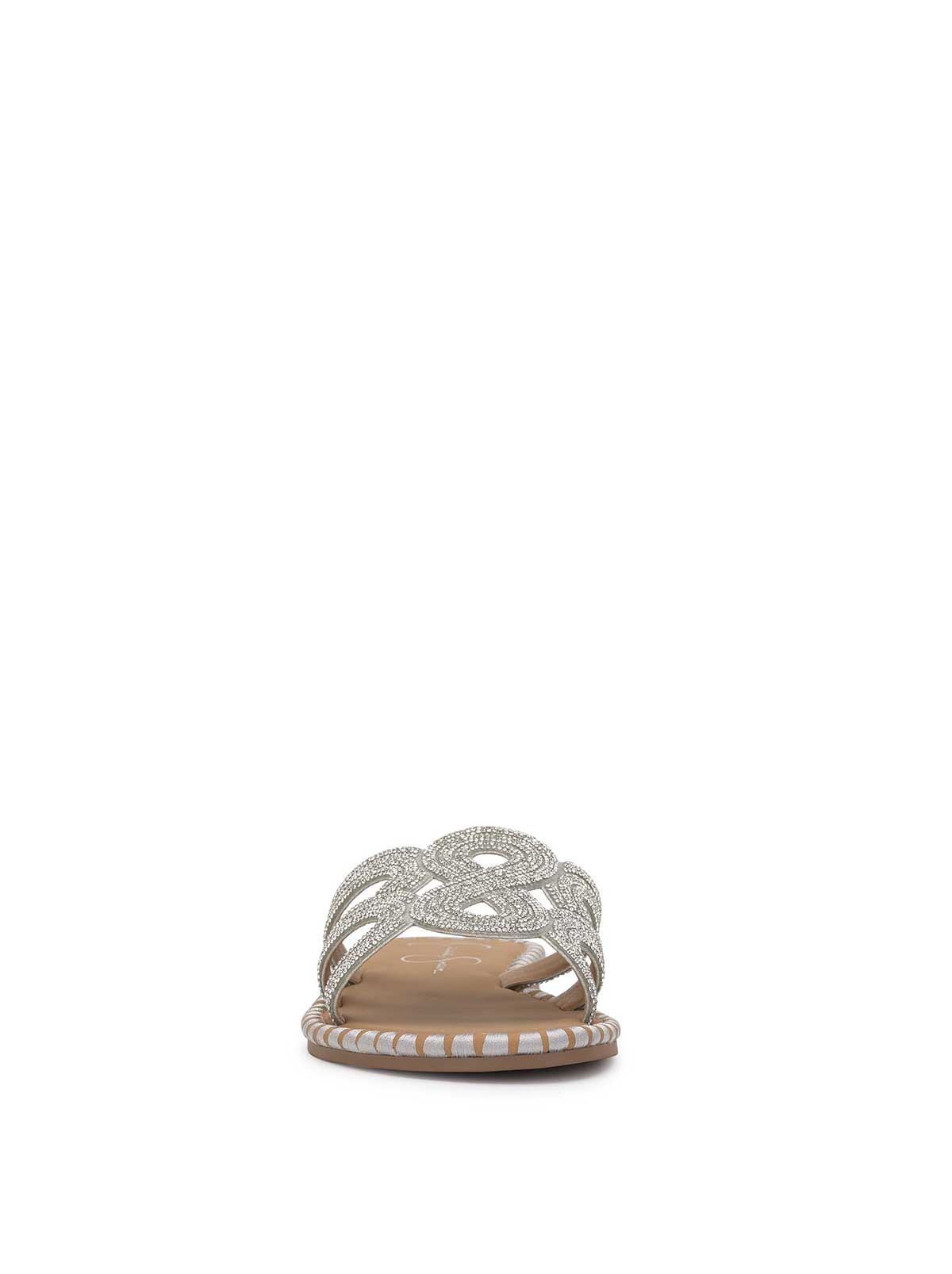Jessica Simpson Women Bria Flat Sandal in Silver