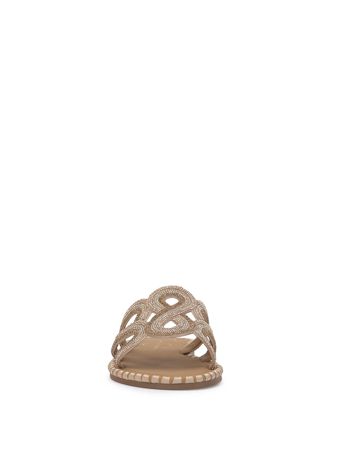 Jessica Simpson Women Bria Flat Sandal in Champagne