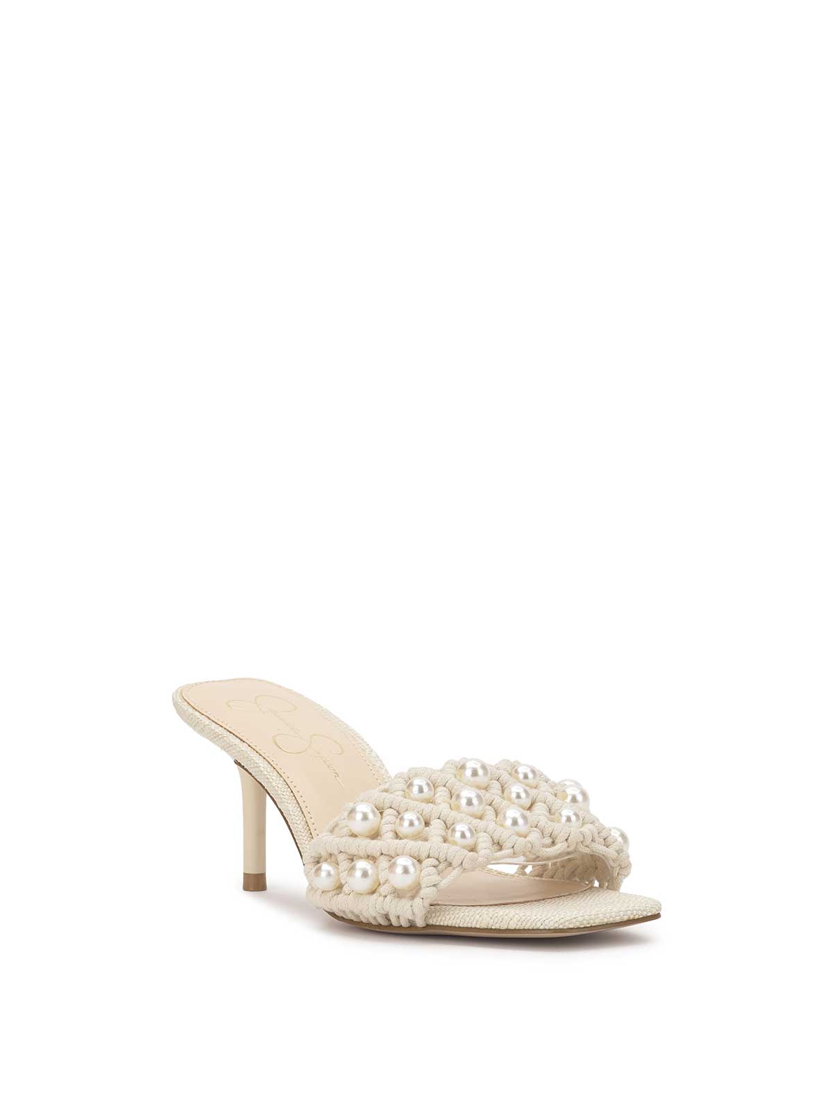 Jessica Simpson Women Cameleah Heeled Sandal in Cream
