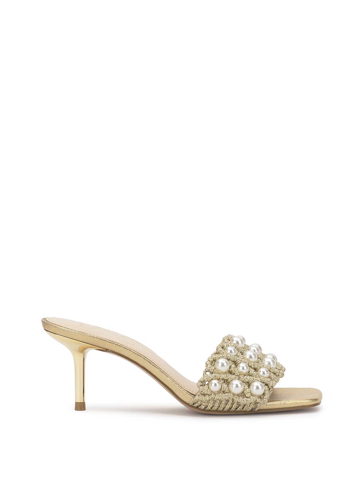 Jessica Simpson Women Cameleah Heeled Sandal in Soft Gold