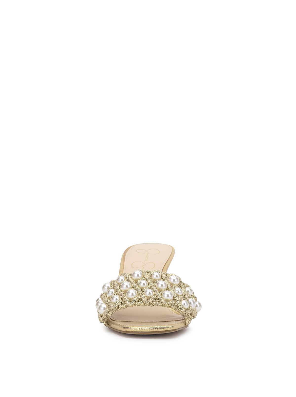 Jessica Simpson Women Cameleah Heeled Sandal in Soft Gold