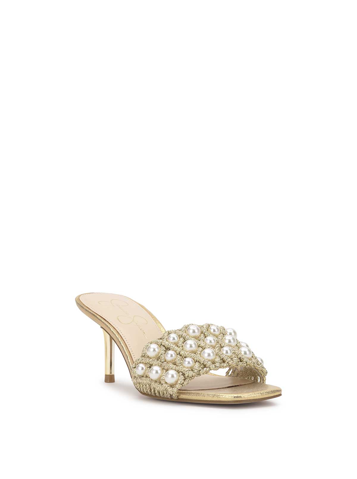 Jessica Simpson Women Cameleah Heeled Sandal in Soft Gold