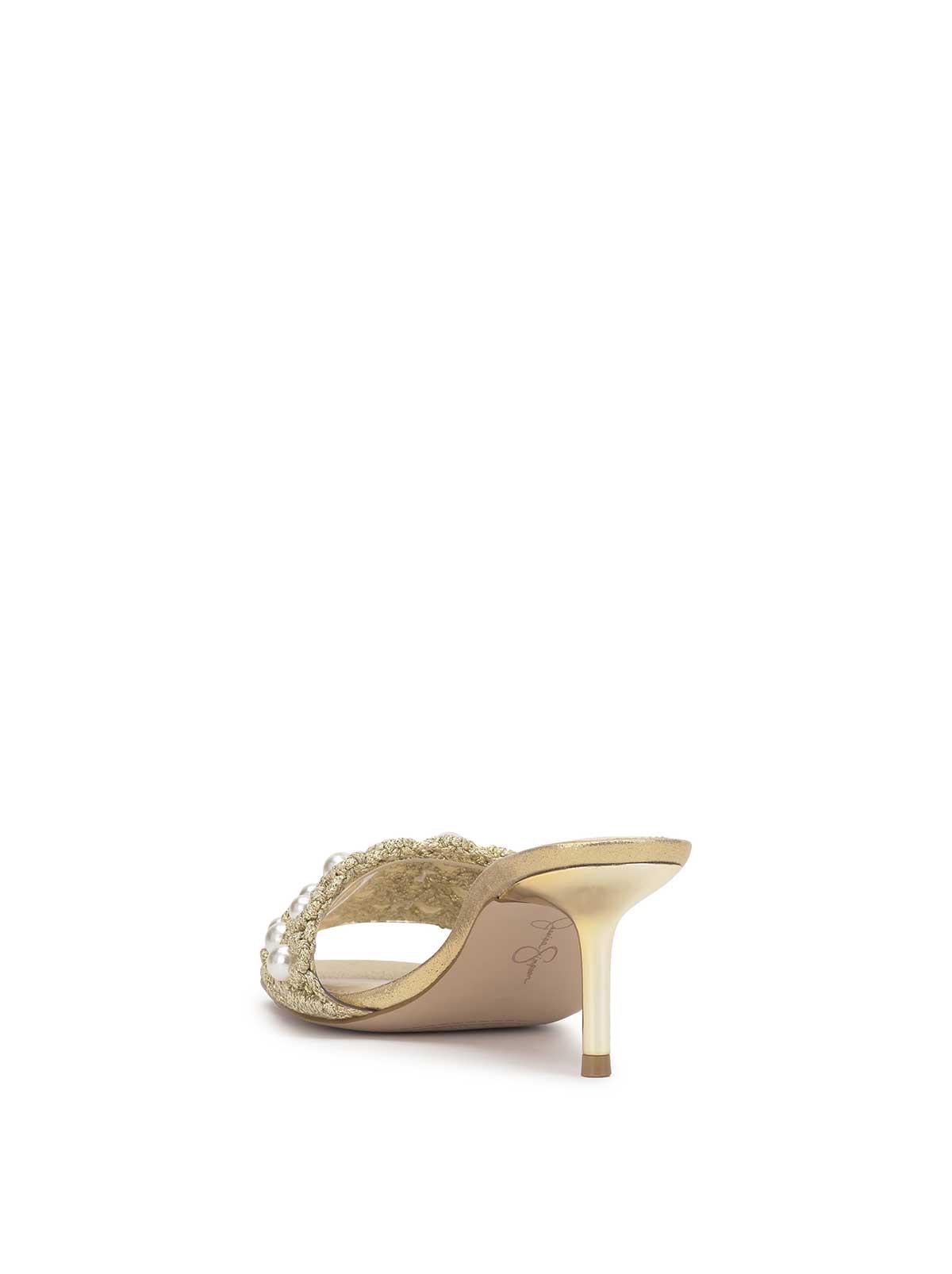 Jessica Simpson Women Cameleah Heeled Sandal in Soft Gold
