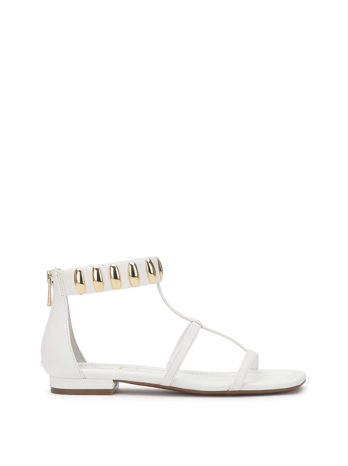 Jessica Simpson Women Elusta Flat Sandal in Bright White