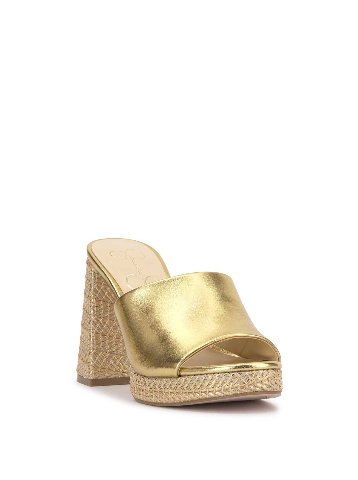 Jessica Simpson Women Kameena Mule Platform in Gold