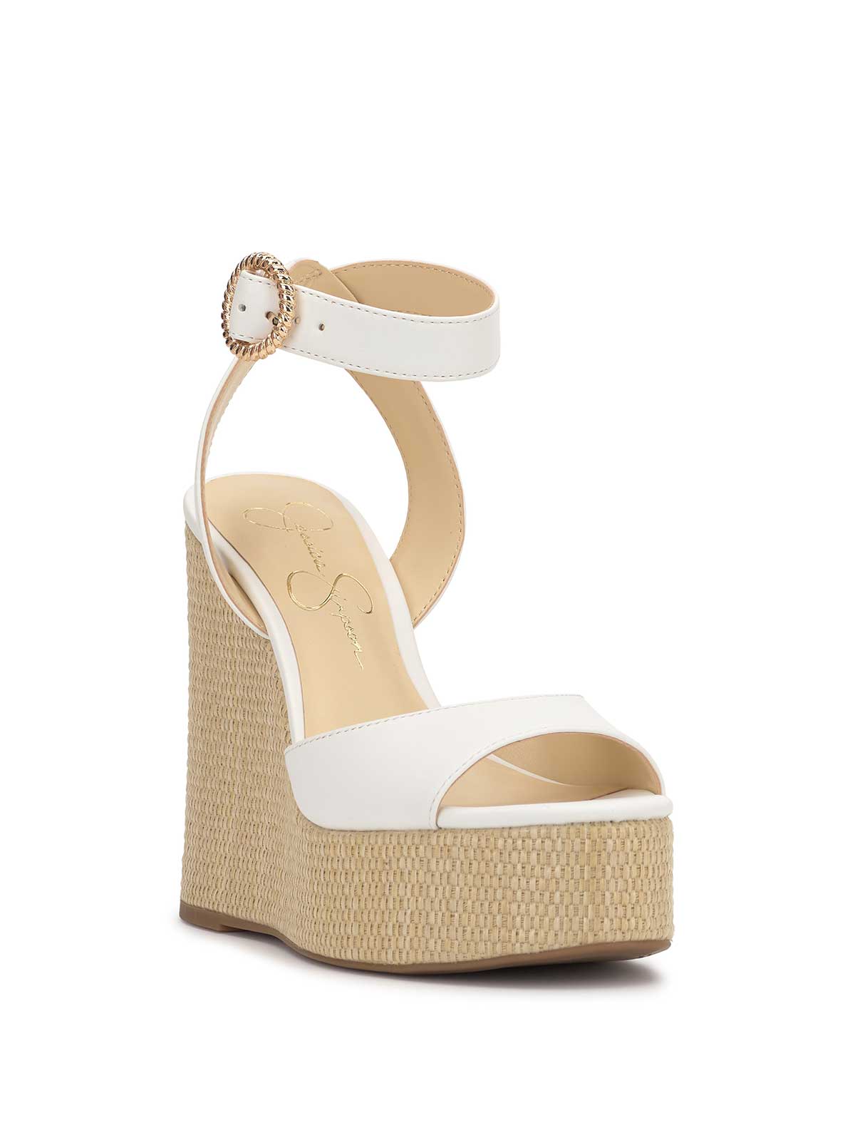 Jessica Simpson Women Kamindi Espadrille Wedge in Bright White