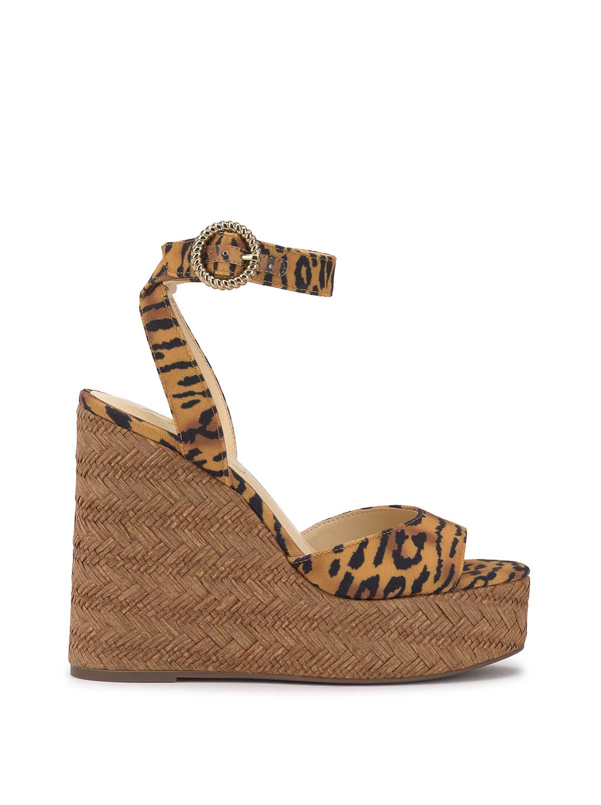 Jessica Simpson Women Kamindi Espadrille Wedge in Tiger Print