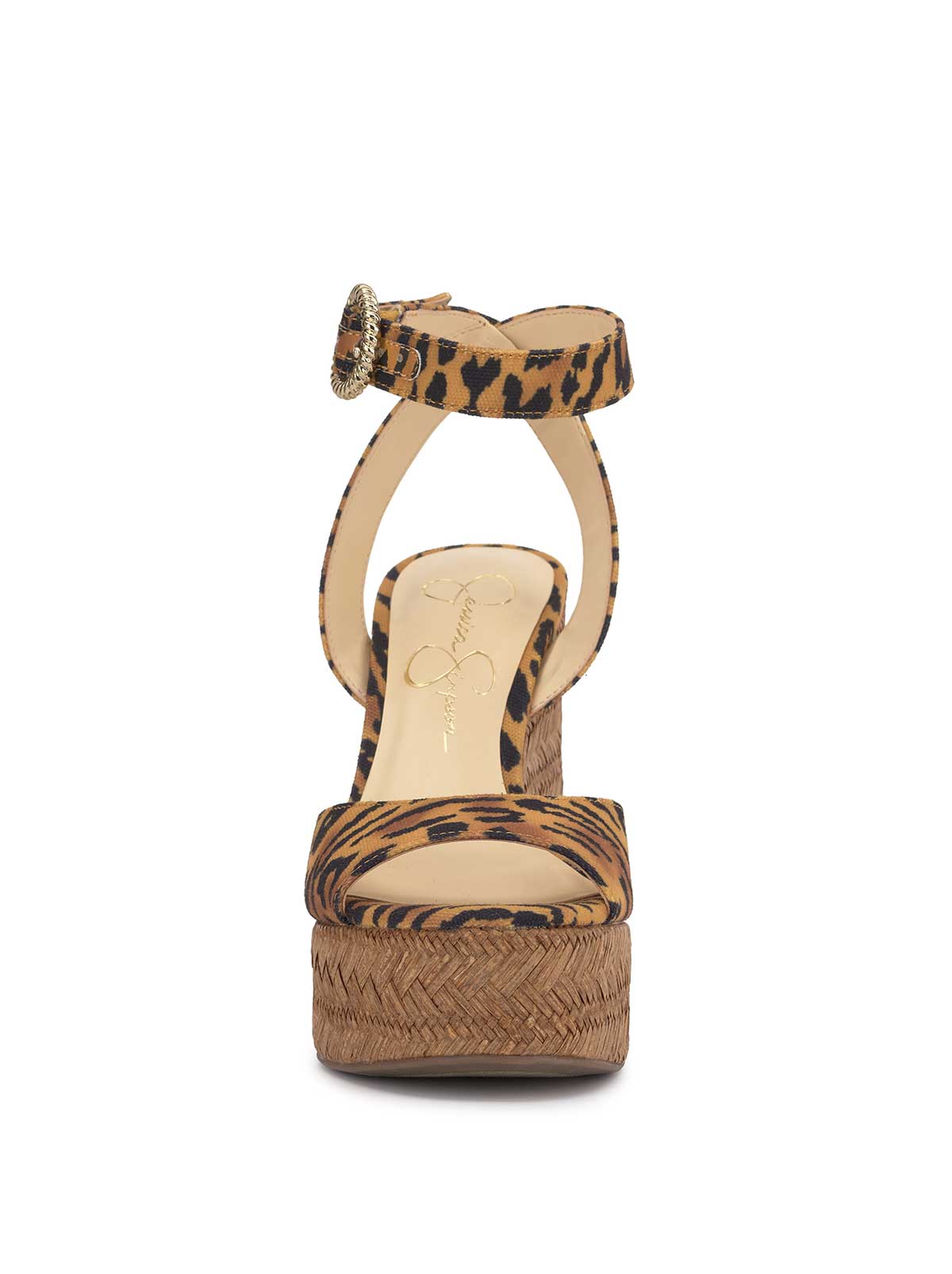 Jessica Simpson Women Kamindi Espadrille Wedge in Tiger Print