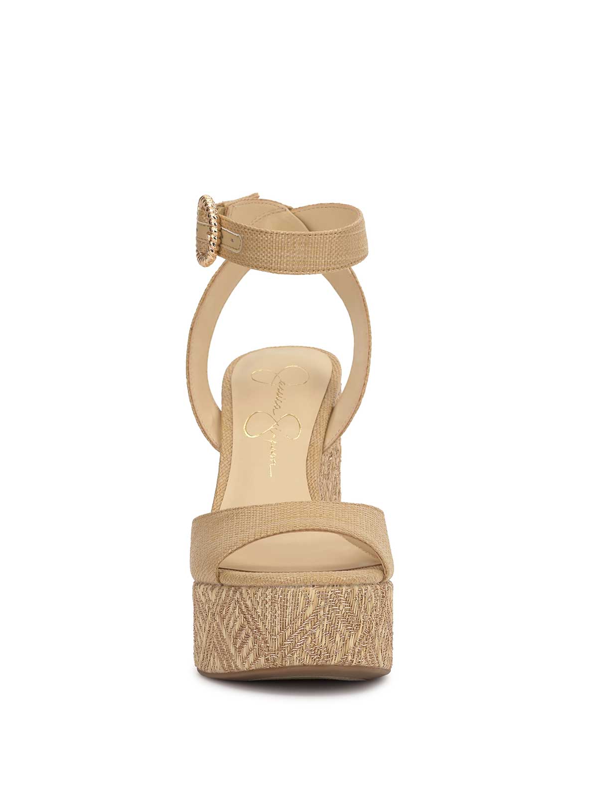 Jessica Simpson Women Kamindi Espadrille Wedge in Natural Raffia