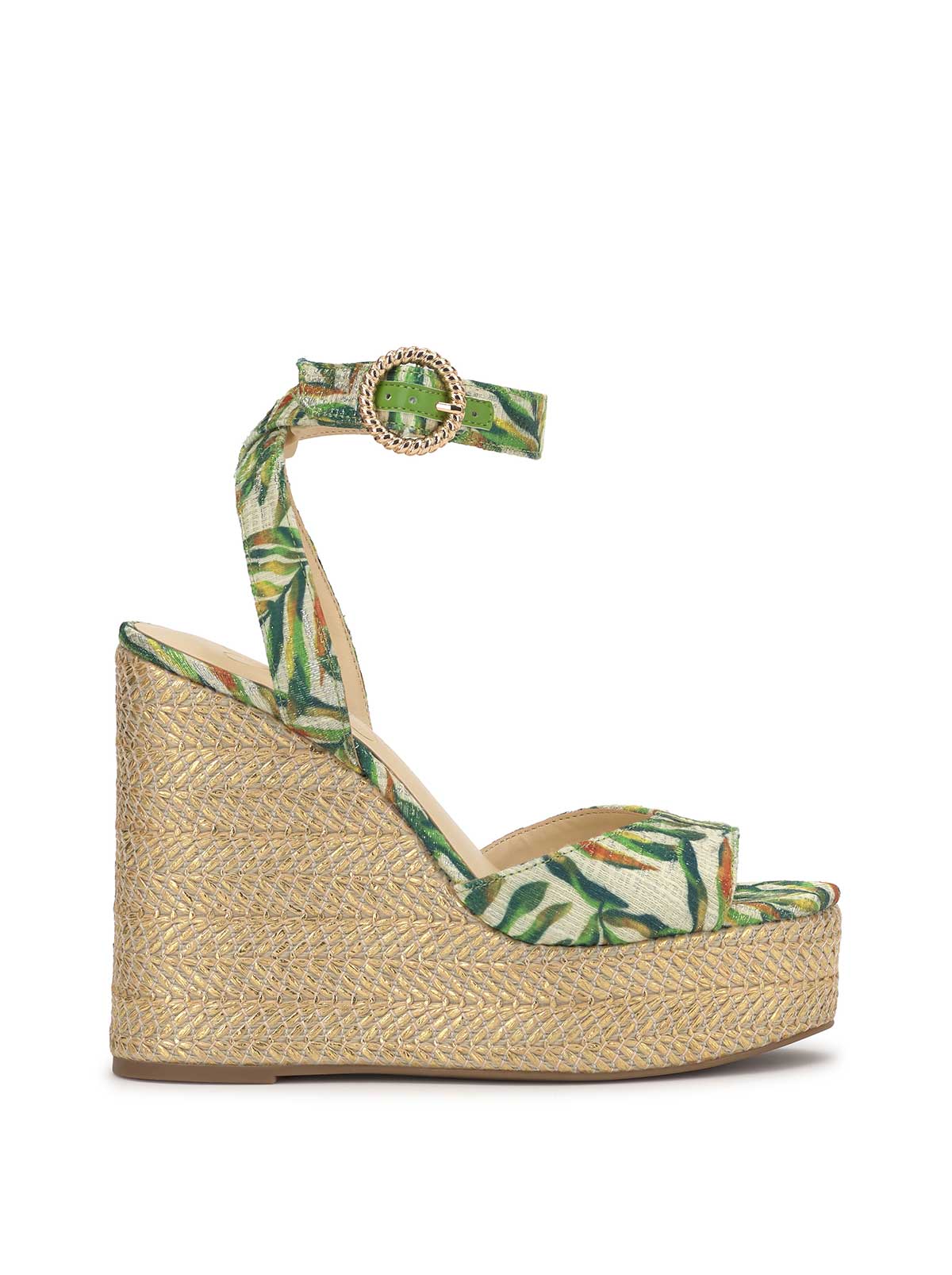 Jessica Simpson Women Kamindi Espadrille Wedge in Green Jungle