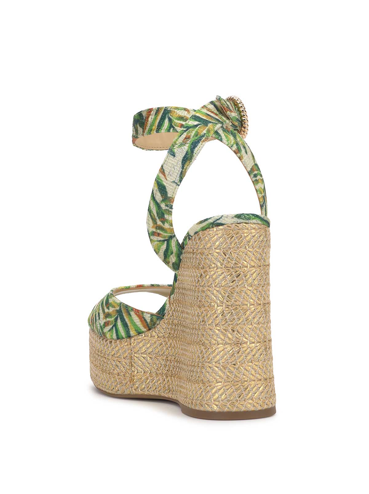 Jessica Simpson Women Kamindi Espadrille Wedge in Green Jungle