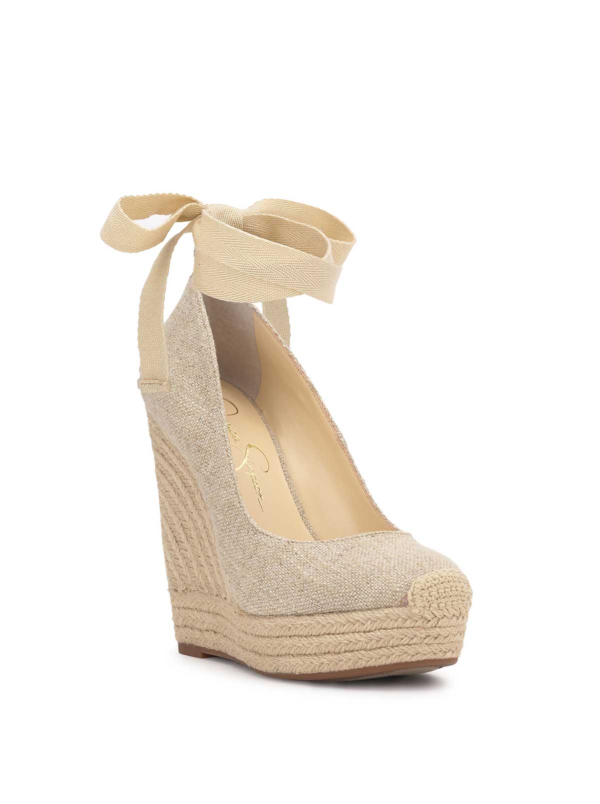 Jessica Simpson Women Zexie Platform Wedge in Natural