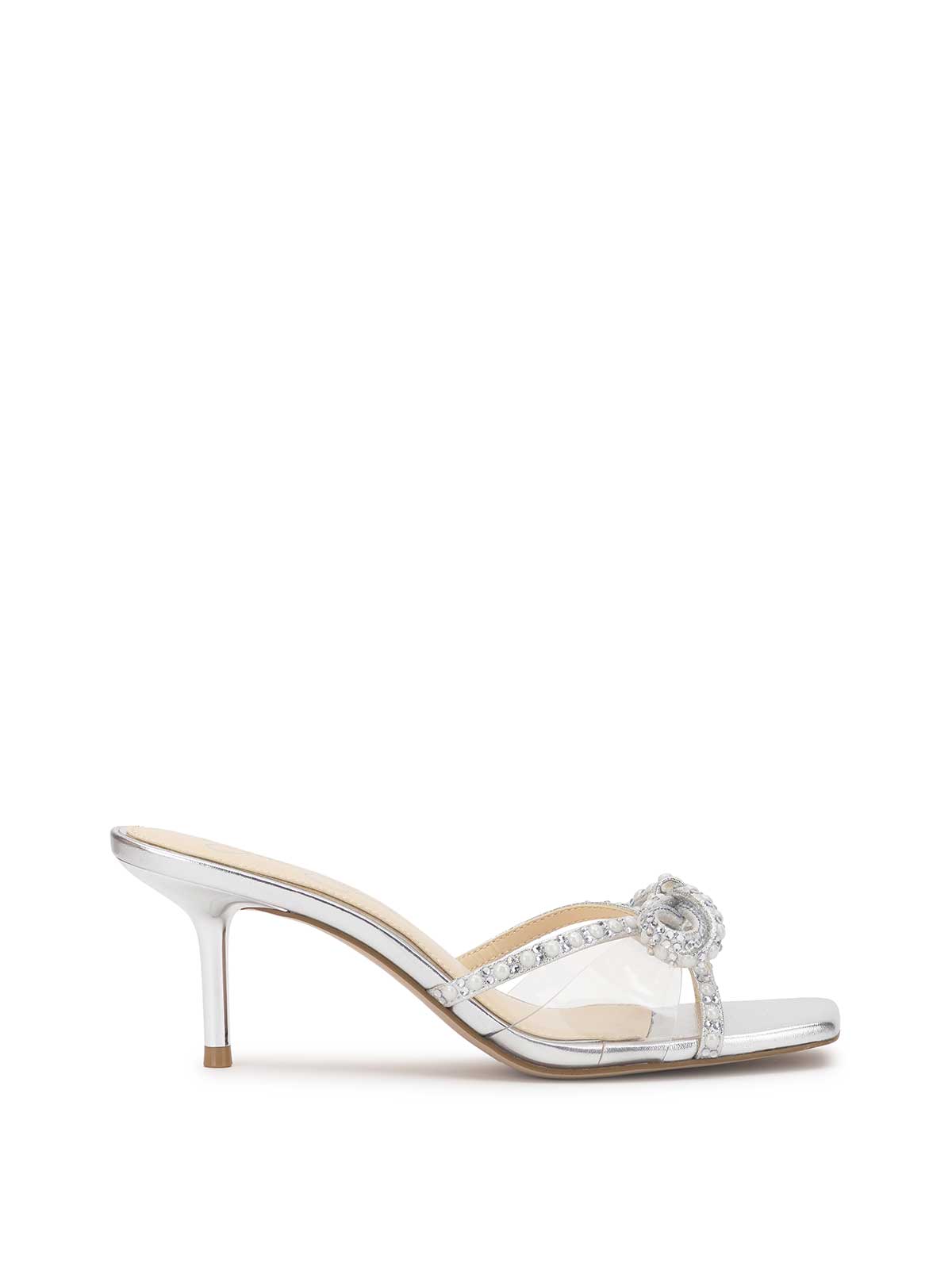 Jessica Simpson Women Cornilia High Heel in Clear Silver