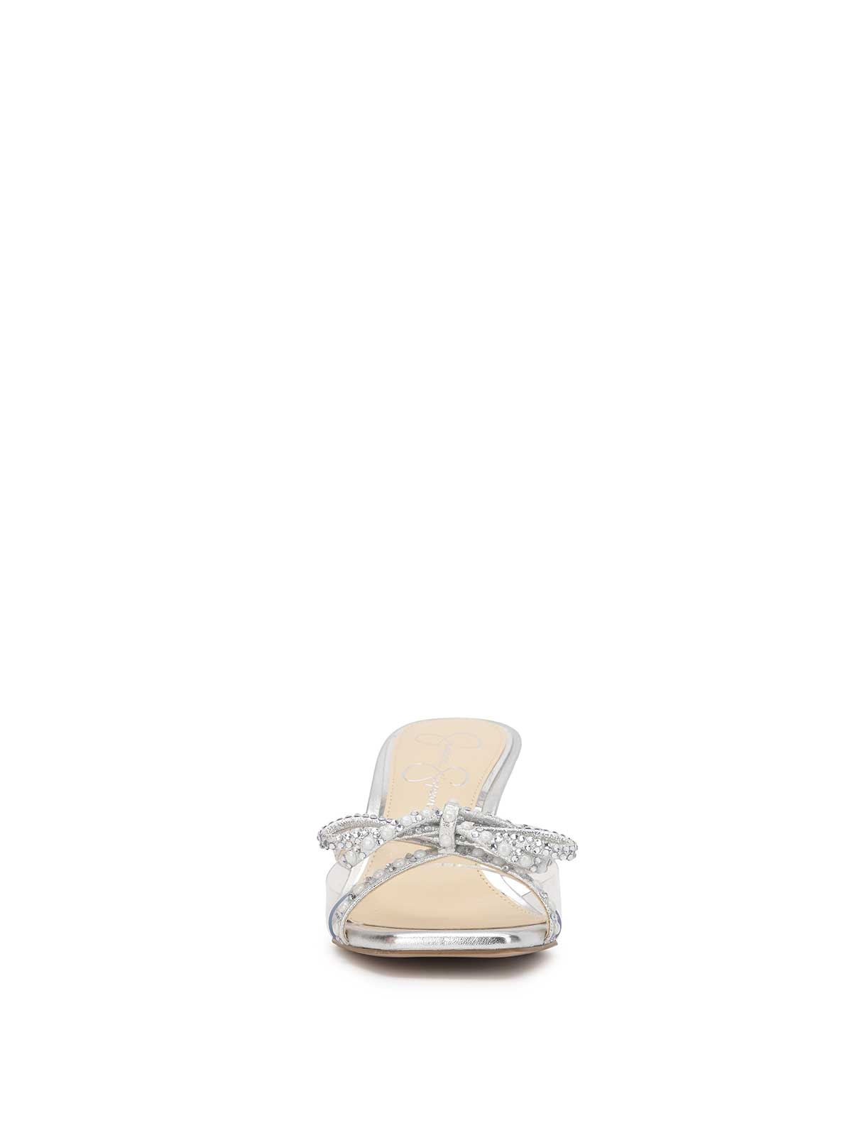 Jessica Simpson Women Cornilia High Heel in Clear Silver