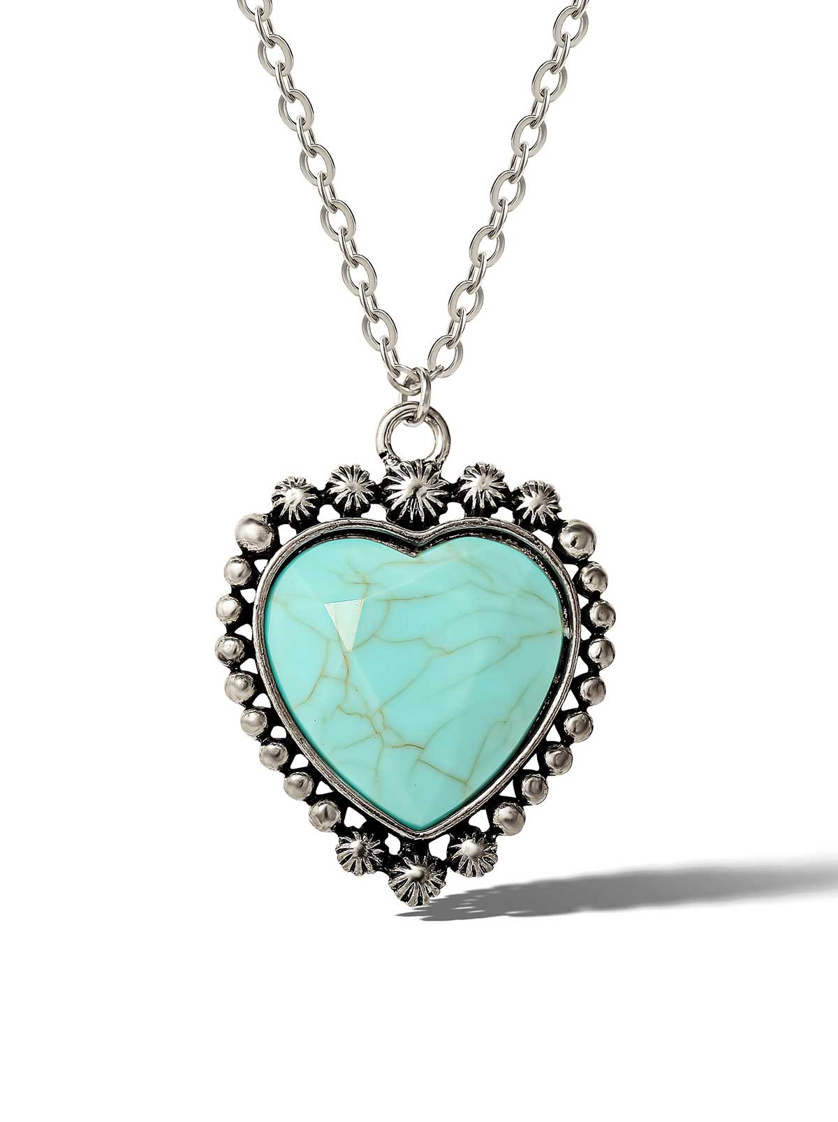 Jessica Simpson Accessories Turquoise Heart Necklace