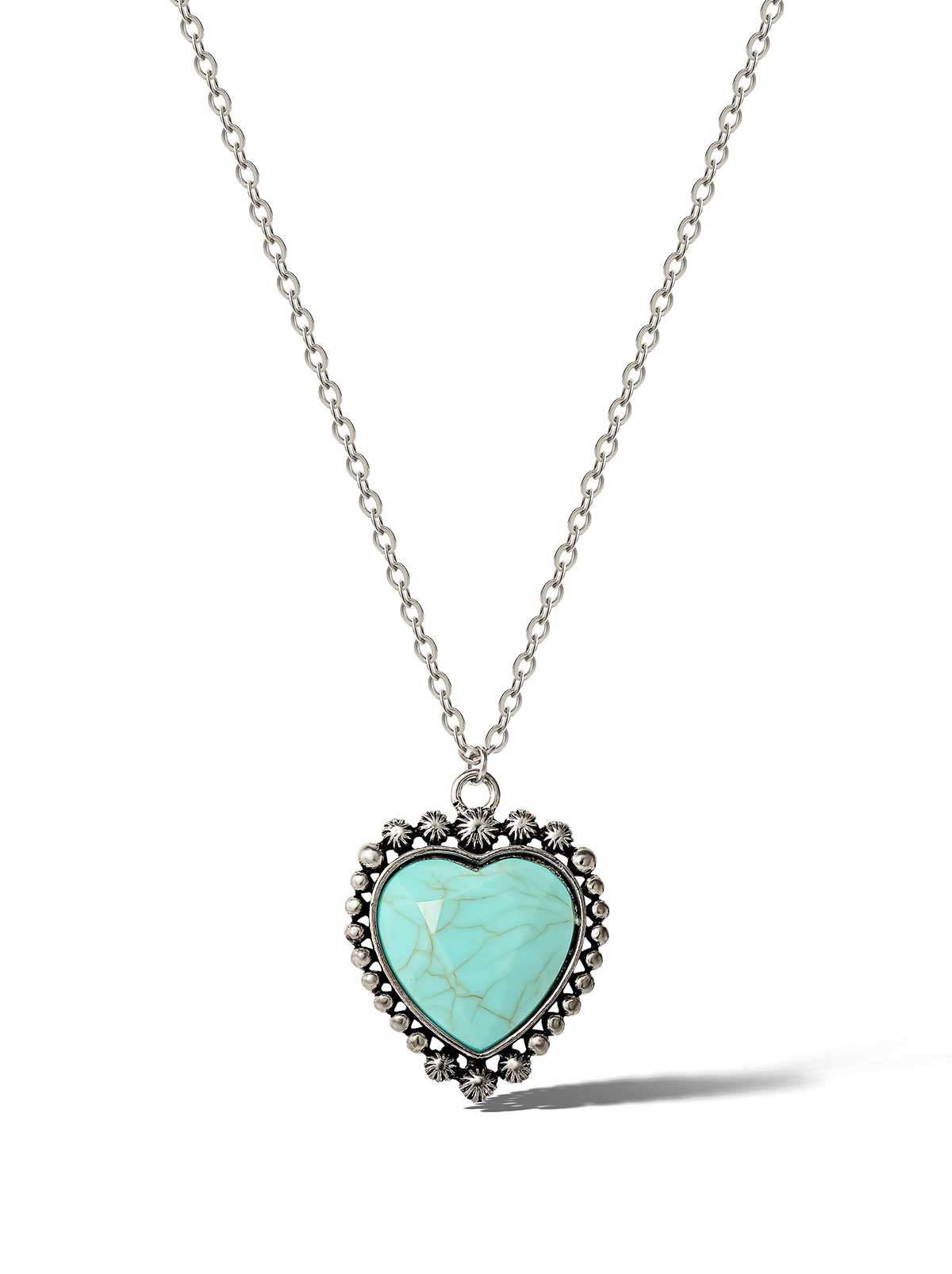 Jessica Simpson Accessories Turquoise Heart Necklace